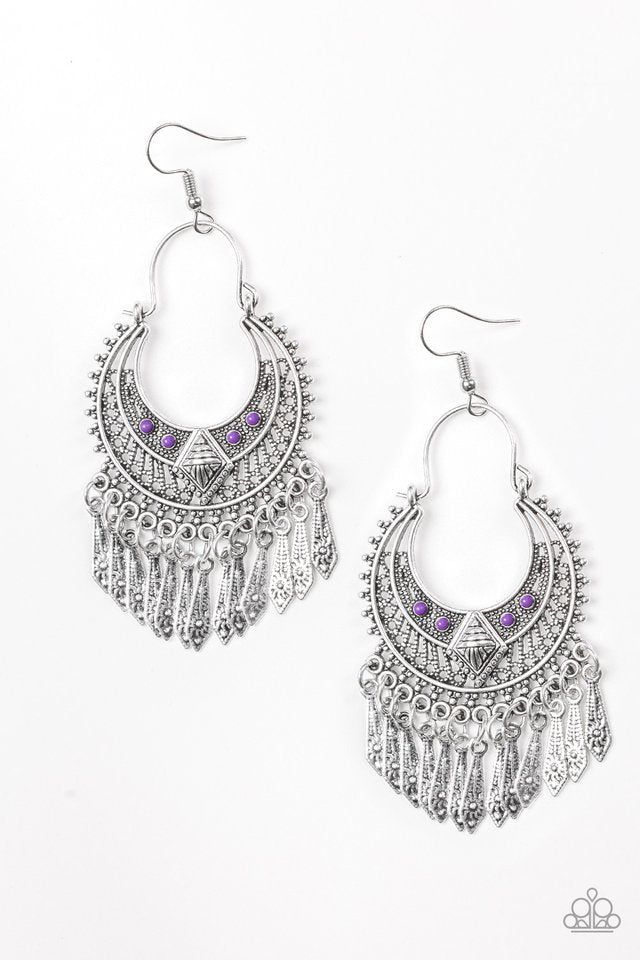 Walk On The Wildside - Purple  Earrings