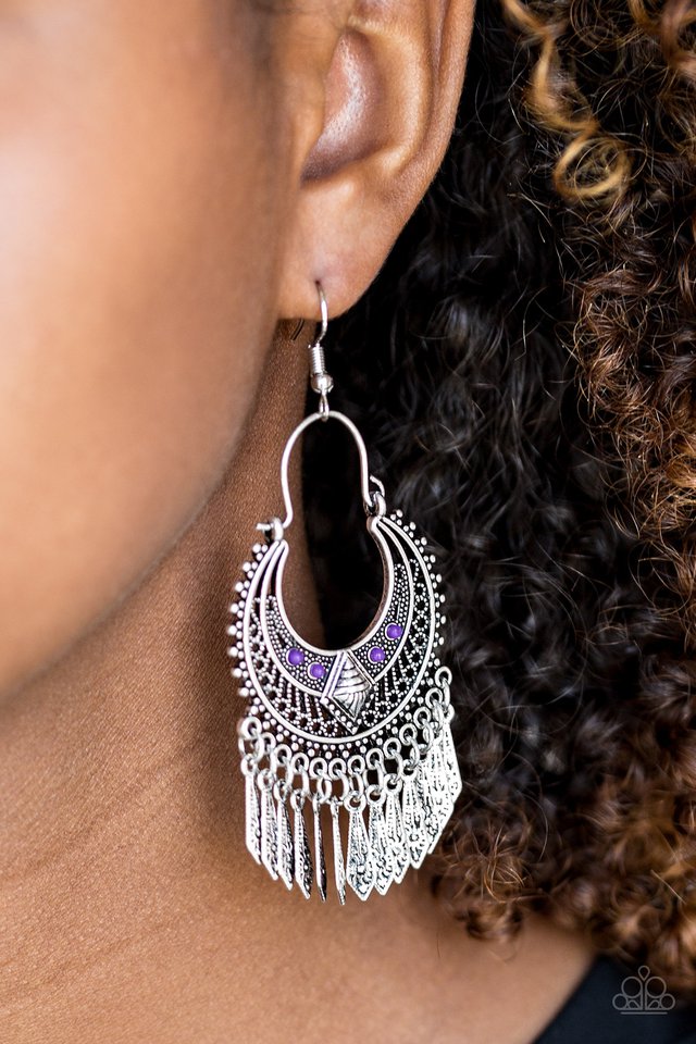 Walk On The Wildside - Purple  Earrings