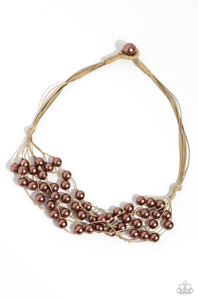 Yacht Catch - Brown  Necklace