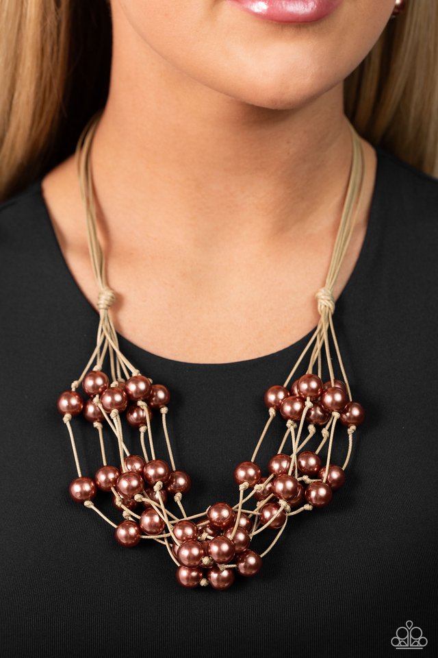 Yacht Catch - Brown  Necklace
